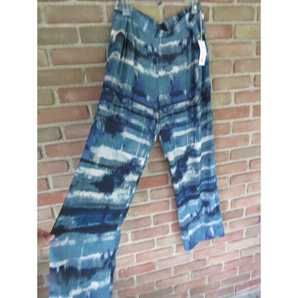Wide Leg Pants FIFTEEN TWENTY Boho Hippy Tie Dye Festival Blue Women's Large NWT - Picture 6 of 13